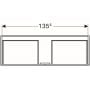 Szafka wisząca podumywalkowa 139.5x47.3 cm 500348001 Geberit Xeno2 zdj.4