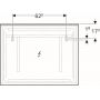 Lustro 90x71 cm prostokątne z oświetleniem 500522001 Geberit Xeno2 zdj.2