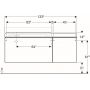 Szafka wisząca podumywalkowa 133.4x50.4 cm 500567JI1 Geberit Citterio zdj.4
