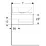 Szafka z blatem 90x51x23.5 cm podumywalkowa wisząca dąb 501169001 Geberit Variform zdj.5