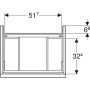 Szafka wisząca podumywalkowa 59.2x47.6 cm 502303011 Geberit iCon zdj.2