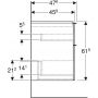 Szafka wisząca podumywalkowa 59.2x47.6 cm 502303011 Geberit iCon zdj.4