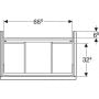 Szafka wisząca podumywalkowa 74x47.6 cm 502304011 Geberit iCon zdj.2