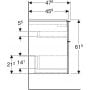 Szafka wisząca podumywalkowa 74x47.6 cm 502304011 Geberit iCon zdj.4