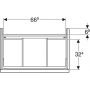 Szafka wisząca podumywalkowa 74x47.6 cm 502304013 Geberit iCon zdj.2