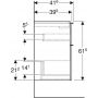 Szafka wisząca podumywalkowa 59.2x41.6 cm 502307012 Geberit iCon zdj.4