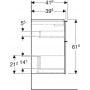 Szafka wisząca podumywalkowa 59.2x41.6 cm 502307013 Geberit iCon zdj.4