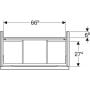 Szafka wisząca podumywalkowa 74x41.6 cm 502308011 Geberit iCon zdj.2