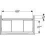 Szafka wisząca podumywalkowa 74x41.6 cm 502308JH1 Geberit iCon zdj.2