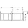 Szafka wisząca podumywalkowa 118.4x47.6 cm 502309013 Geberit iCon zdj.2