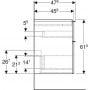 Szafka wisząca podumywalkowa 118.4x47.6 cm 502309013 Geberit iCon zdj.4