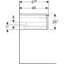 Szafka wisząca podumywalkowa 74x47.6 cm 502311011 Geberit iCon zdj.4