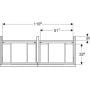 Szafka wisząca podumywalkowa 118.4x47.6 cm 502314011 Geberit iCon zdj.2