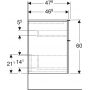 Szafka wisząca boczna 45x47.6 cm 502315011 Geberit iCon zdj.4