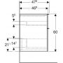 Szafka wisząca boczna 45x47.6 cm 502315013 Geberit iCon zdj.4