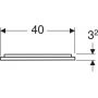 Lustro 40x70 cm prostokątne z oświetleniem 502780141 Geberit Option Plus Square zdj.2