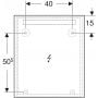 Lustro 60x70 cm prostokątne z oświetleniem 502805001 Geberit Option Basic Square zdj.4