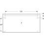 Lustro 140x70 cm prostokątne z oświetleniem 502811001 Geberit Option Basic Square zdj.4