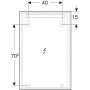 Lustro 60x90 cm prostokątne z oświetleniem 502812001 Geberit Option Basic Square zdj.4