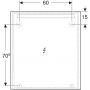 Lustro 80x90 cm prostokątne z oświetleniem 502813001 Geberit Option Basic Square zdj.4