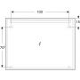 Lustro 120x90 cm prostokątne z oświetleniem 502815001 Geberit Option Basic Square zdj.3