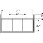 Szafka 88.8x47x50.4 cm podumywalkowa wisząca biała 505263002 Geberit One zdj.2