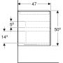 Szafka 88.8x47x50.4 cm podumywalkowa wisząca biała 505263002 Geberit One zdj.4