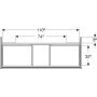 Szafka 118.4x47x50.4 cm podumywalkowa wisząca biała 505265001 Geberit One zdj.2