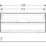 Szafka 118.4x47x50.4 cm podumywalkowa wisząca biała 505265001 Geberit One zdj.3