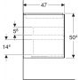 Szafka 118.4x47x50.4 cm podumywalkowa wisząca biała 505265001 Geberit One zdj.4