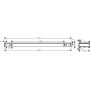 Półka łazienkowa 50 cm grafitowa 26844700 Hansgrohe Rainfinity zdj.2