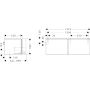 Szafka 137.5x55x50 cm podumywalkowa wisząca szara 54268760 Hansgrohe Xilesa E zdj.2