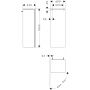 Szafka 40x35x106.5 cm boczna wisząca szara 54283760 Hansgrohe Xilesa E zdj.2
