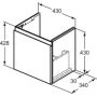 Szafka 43x34x43 cm podumywalkowa wisząca biała E3711Y1 Ideal Standard Finesse zdj.2