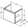 Szafka 53x40x43 cm podumywalkowa wisząca antracyt E3714Y2 Ideal Standard Finesse zdj.2