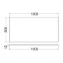 Blat naszafkowy 100x50 cm szary 50T100O2 Kludi Icos zdj.2