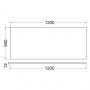 Blat naszafkowy 120x50 cm szary 50T120O2 Kludi Icos zdj.2