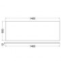 Blat naszafkowy 140x50 cm szary 50T140O2 Kludi Icos zdj.2