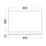Blat naszafkowy 80x50 cm biały 50T8053 Kludi Icos zdj.2