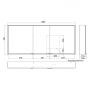 Szafka 160x17x70 cm z lustrem KB100210CR Kronenbach Cube 2.0 zdj.2