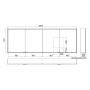 Szafka 200x17x70 cm z lustrem KB100211CR Kronenbach Cube 2.0 zdj.2