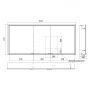 Szafka 160x17x70 cm z lustrem KB100214CR Kronenbach Cube 2.0 zdj.2