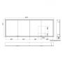 Szafka 200x17x70 cm z lustrem KB100215CR Kronenbach Cube 2.0 zdj.2