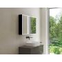 Szafka 60x17x70 cm z lustrem czarna KB100216MB Kronenbach Cube 2.0 zdj.5