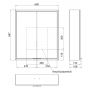 Szafka 60x17x70 cm z lustrem czarna KB100216MB Kronenbach Cube 2.0 zdj.2