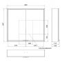 Szafka 80x17x70 cm z lustrem czarna KB100217MB Kronenbach Cube 2.0 zdj.2