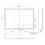 Szafka 100x17x70 cm z lustrem czarna KB100218MB Kronenbach Cube 2.0 zdj.2