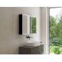 Szafka 120x17x70 cm z lustrem czarna KB100219MB Kronenbach Cube 2.0 zdj.5
