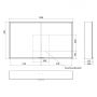 Szafka 120x17x70 cm z lustrem czarna KB100219MB Kronenbach Cube 2.0 zdj.2