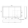 Szafka 120x17x70 cm z lustrem czarna KB100220MB Kronenbach Cube 2.0 zdj.2